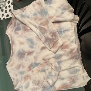 Free people Tie Dye Sherpa Sweatshirt